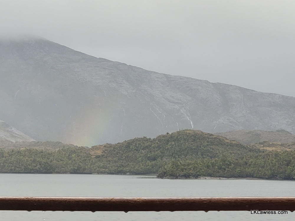 Rainbow in Chilean fjords