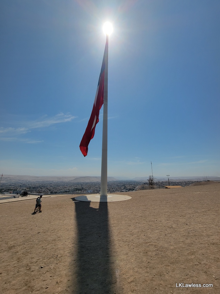 Chilean flag on El Morro