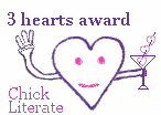 Chick Literate 3 hearts award